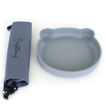 Load image into Gallery viewer, Bear Silicone Suction Plate (Slate) - Of Things Wonderful