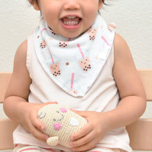 Load image into Gallery viewer, Organic Cotton Bandana Bib (Bubble Tea & Egg Waffle) - Of Things Wonderful