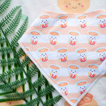 Load image into Gallery viewer, Organic Cotton Bandana Bib (Milk Tea & Egg Tart) - Of Things Wonderful