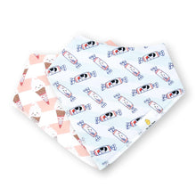 Load image into Gallery viewer, Organic Cotton Bandana Bib (Rabbit Candy & Mr. Softee Ice Cream) - Of Things Wonderful