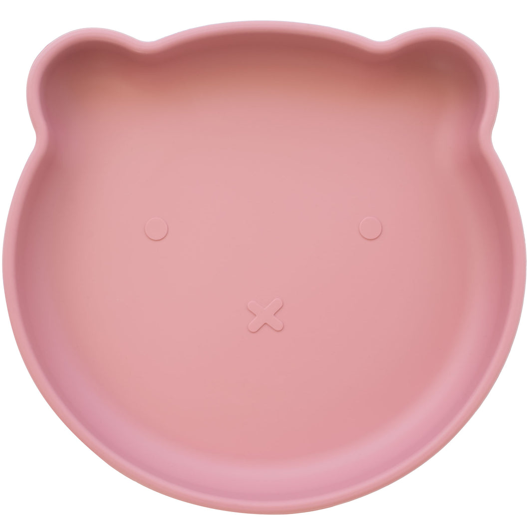 Bear Silicone Suction Plate (Rose) - Of Things Wonderful