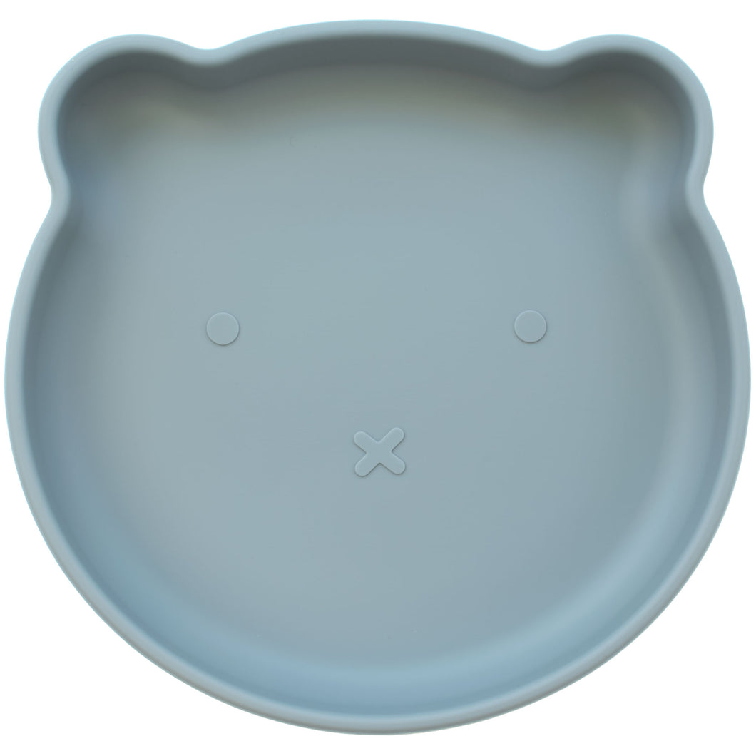 Bear Silicone Suction Plate (Slate) - Of Things Wonderful
