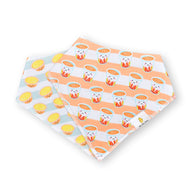Organic Cotton Bandana Bib (Milk Tea & Egg Tart) - Of Things Wonderful